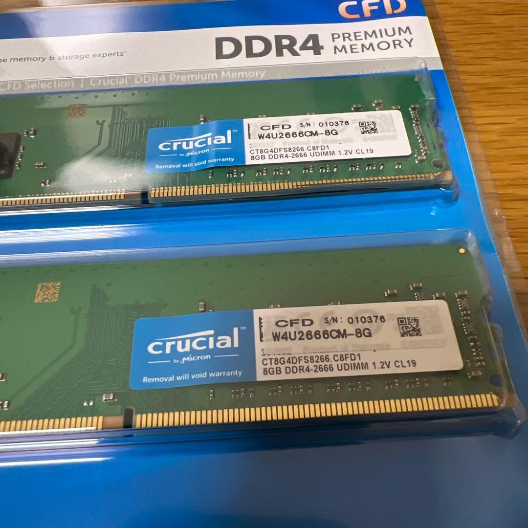 CFD DDR4 8GB x 2枚セット