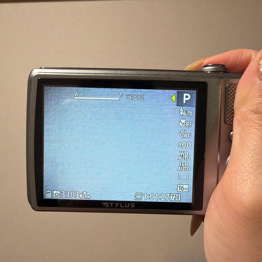 OLYMPUS VR-370コンパクトカメラ コンデジ デジカメ シルバー