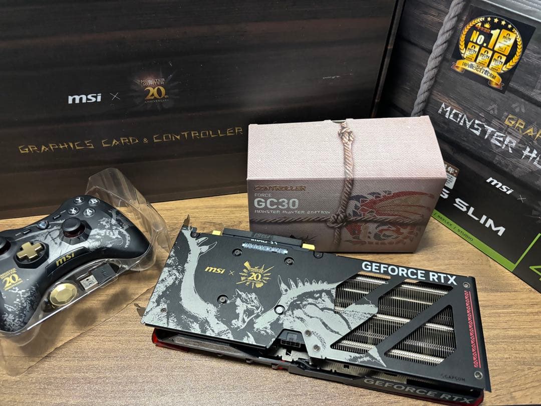 MSI RTX4060Ti モンハン20周年 リオレウス GPU＋コントローラー