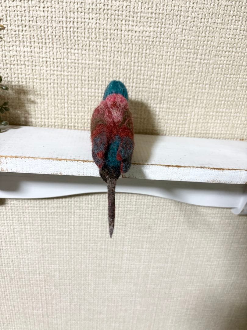 羊毛フェルト　野鳥　鳥　小鳥　ベニハチクイ