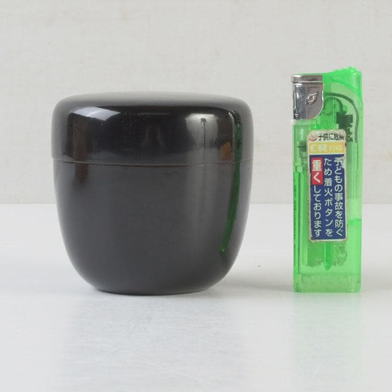 茶道具　蒔絵師　西條一斎作　桜文　棗　共箱　V　9913