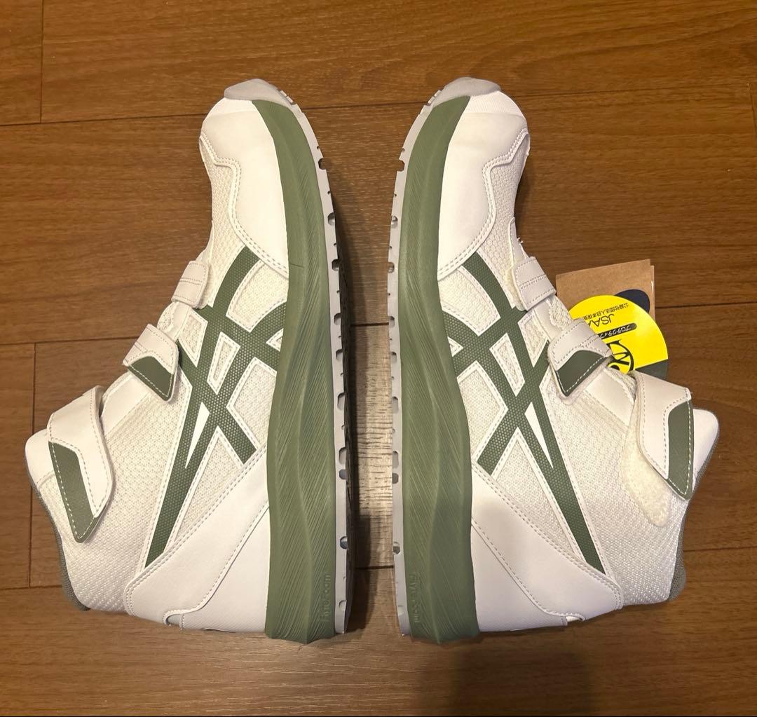 【新品未使用】asicsアシックス ウィンジョブ ハイカット 安全靴 白緑
