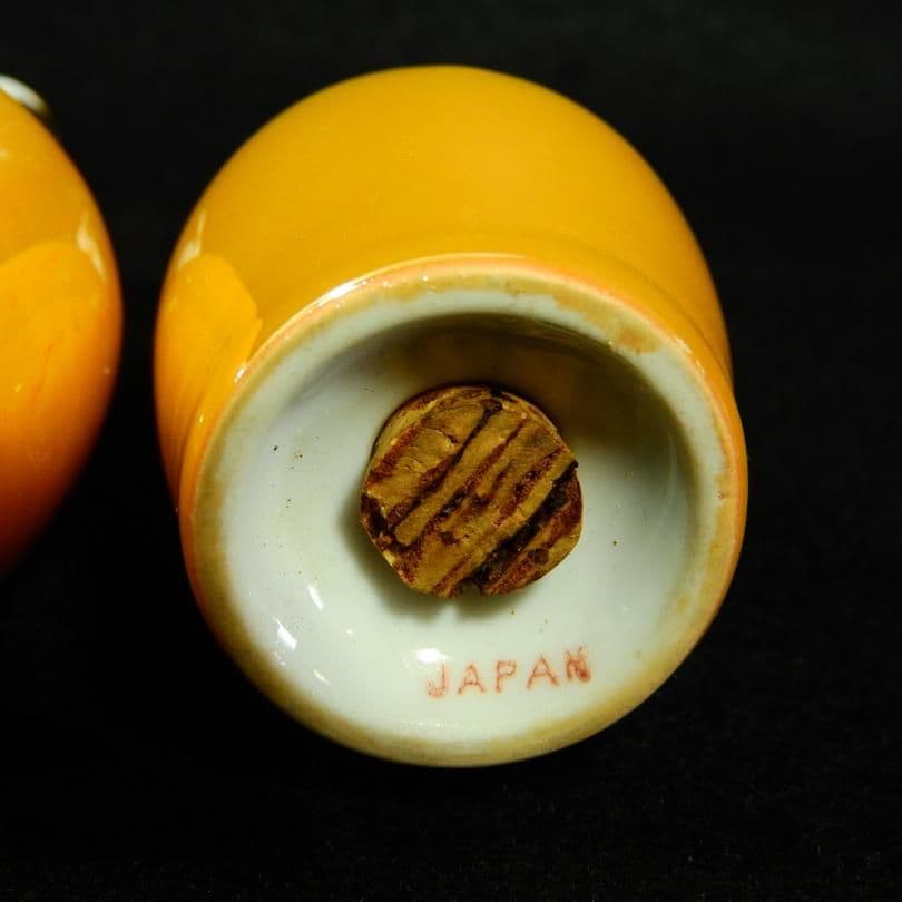 美品 オールドノリタケ 青花持ちのデコレディ S&P シェイカー No.534