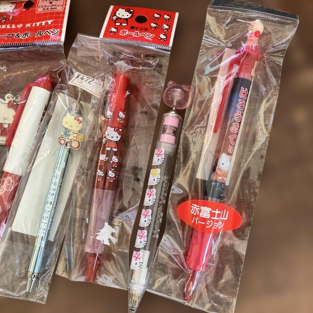 平成　チャーム付き　ハローキティ ボールペン 6本セット　2000年代