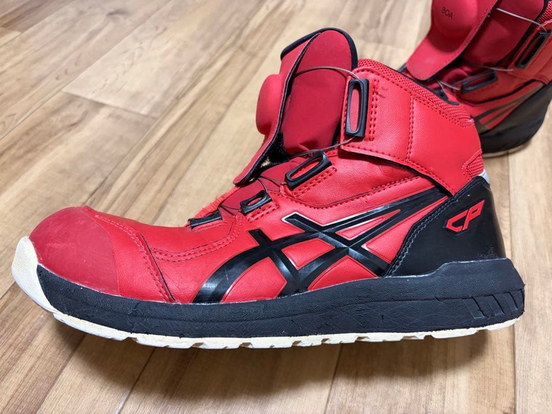 ASICS BOA安全靴 JSAA A 赤