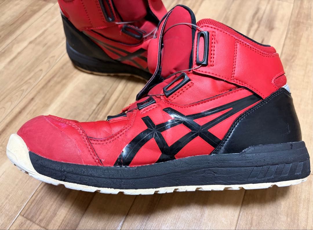 ASICS BOA安全靴 JSAA A 赤