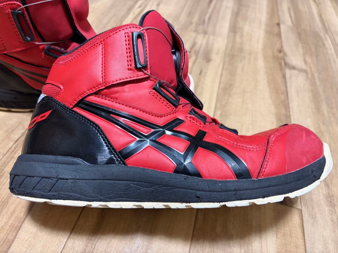 ASICS BOA安全靴 JSAA A 赤