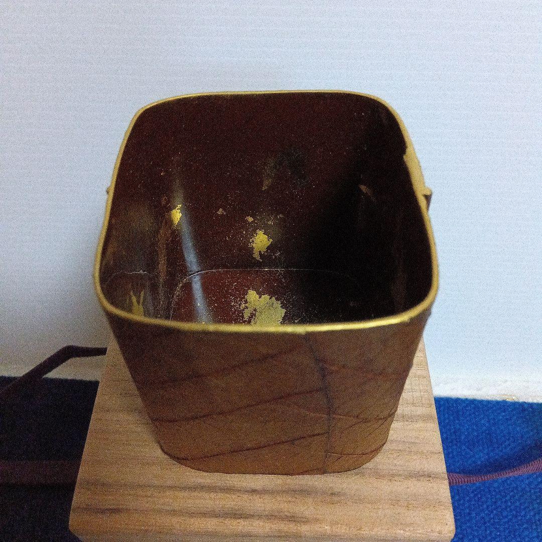 茶道具 桂寛作 朴葉茶器 遠山蒔絵 共箱付き 漆器 棗