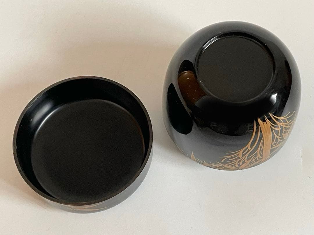 茶道具　輪島塗　棗　竹蒔絵　棗　茶入　共箱