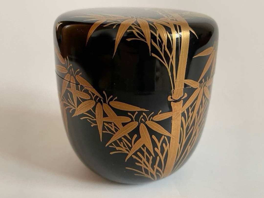 茶道具　輪島塗　棗　竹蒔絵　棗　茶入　共箱