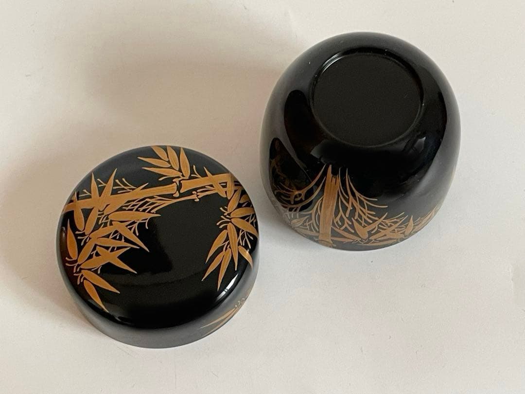 茶道具　輪島塗　棗　竹蒔絵　棗　茶入　共箱