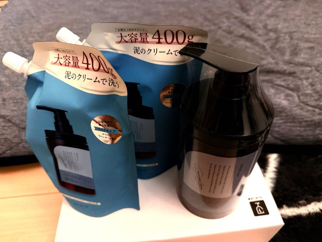 cocone クレイクリームシャンプー 400g 、詰め替え2個付き