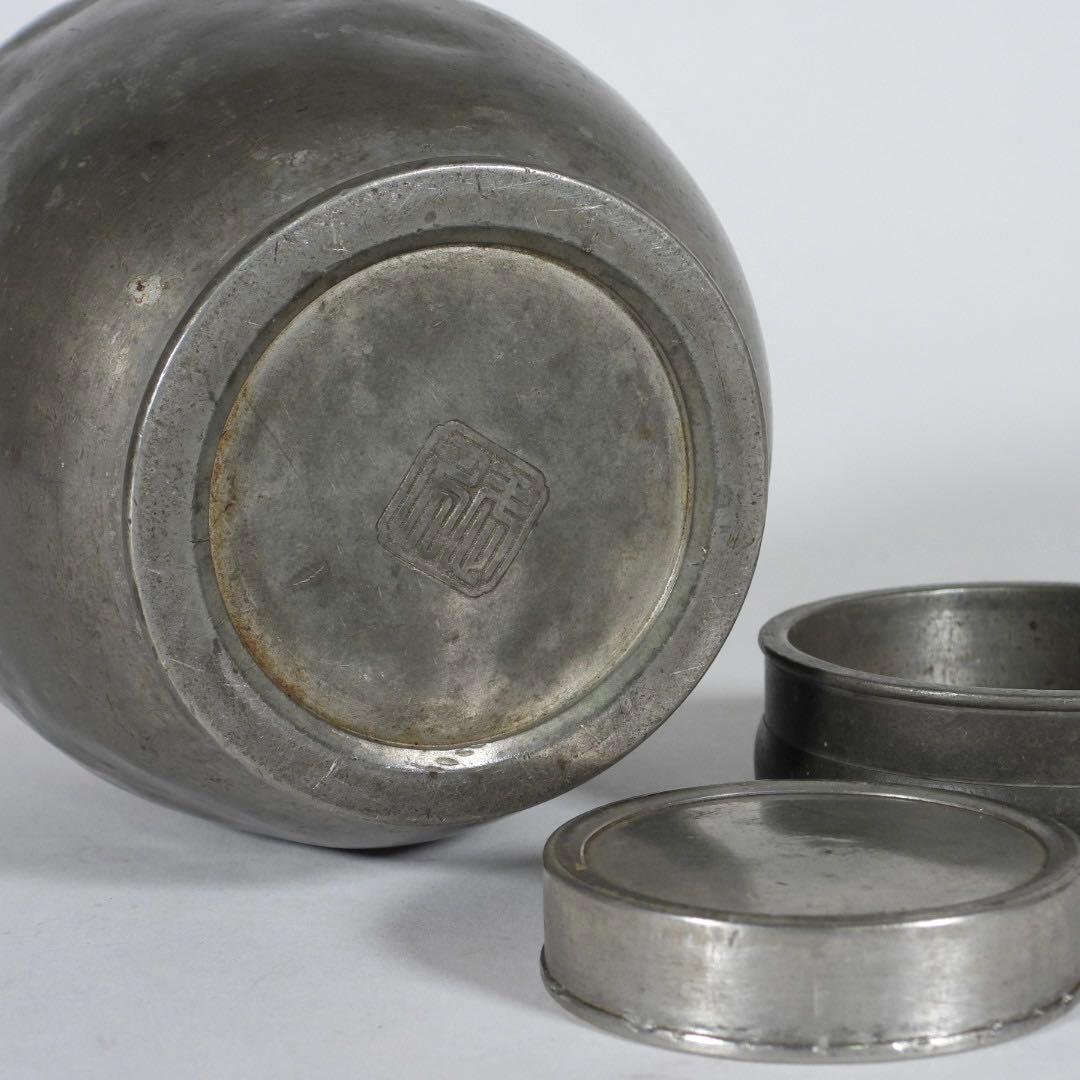 時代唐物 在銘 古錫 茶壷 茶入 煎茶道具