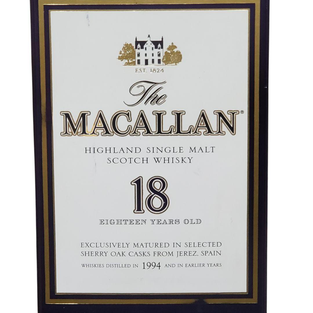 マッカラン 18年 1994 旧ボトル シェリー 極美品 The Macalla