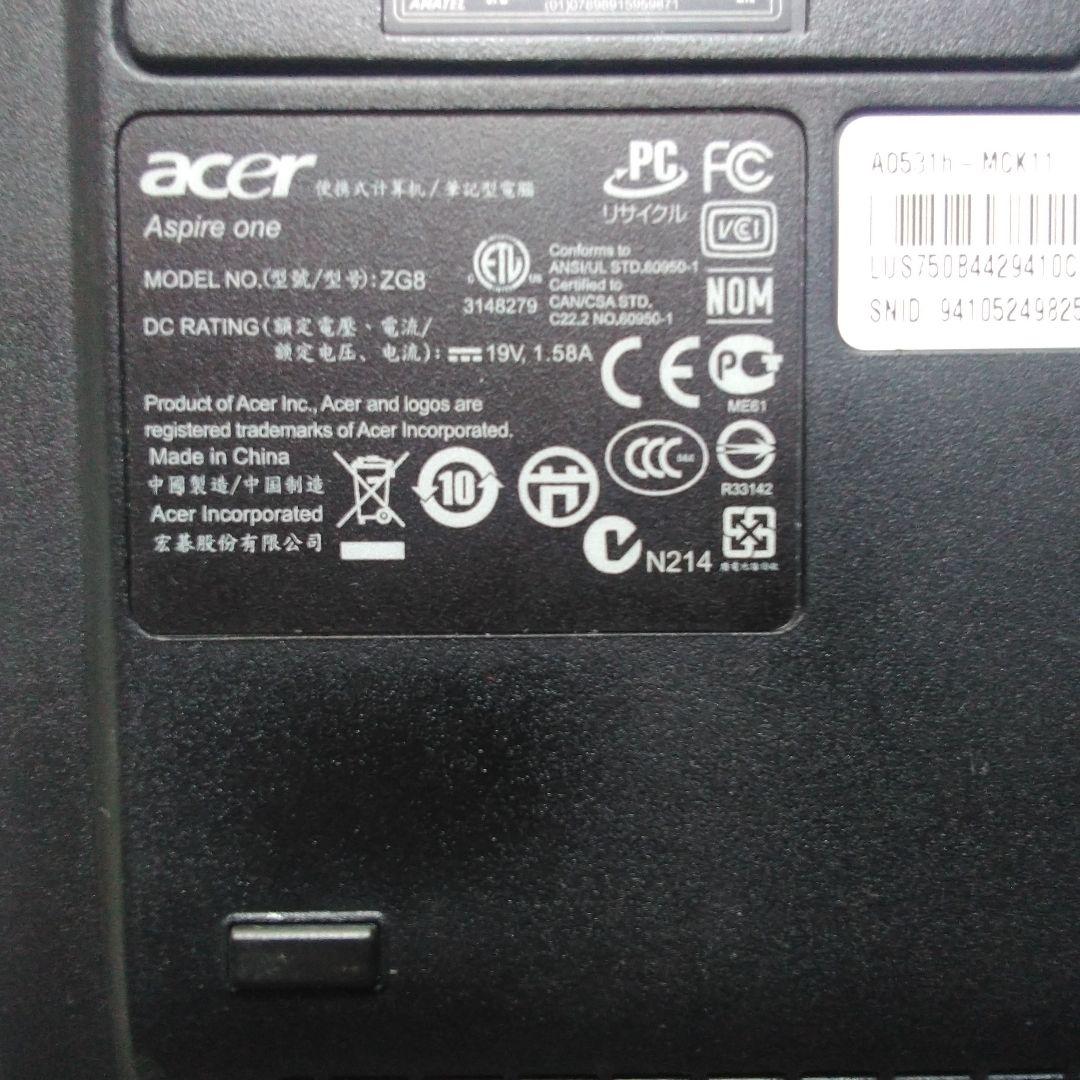 Acer Aspire One ZG8 ノートPC