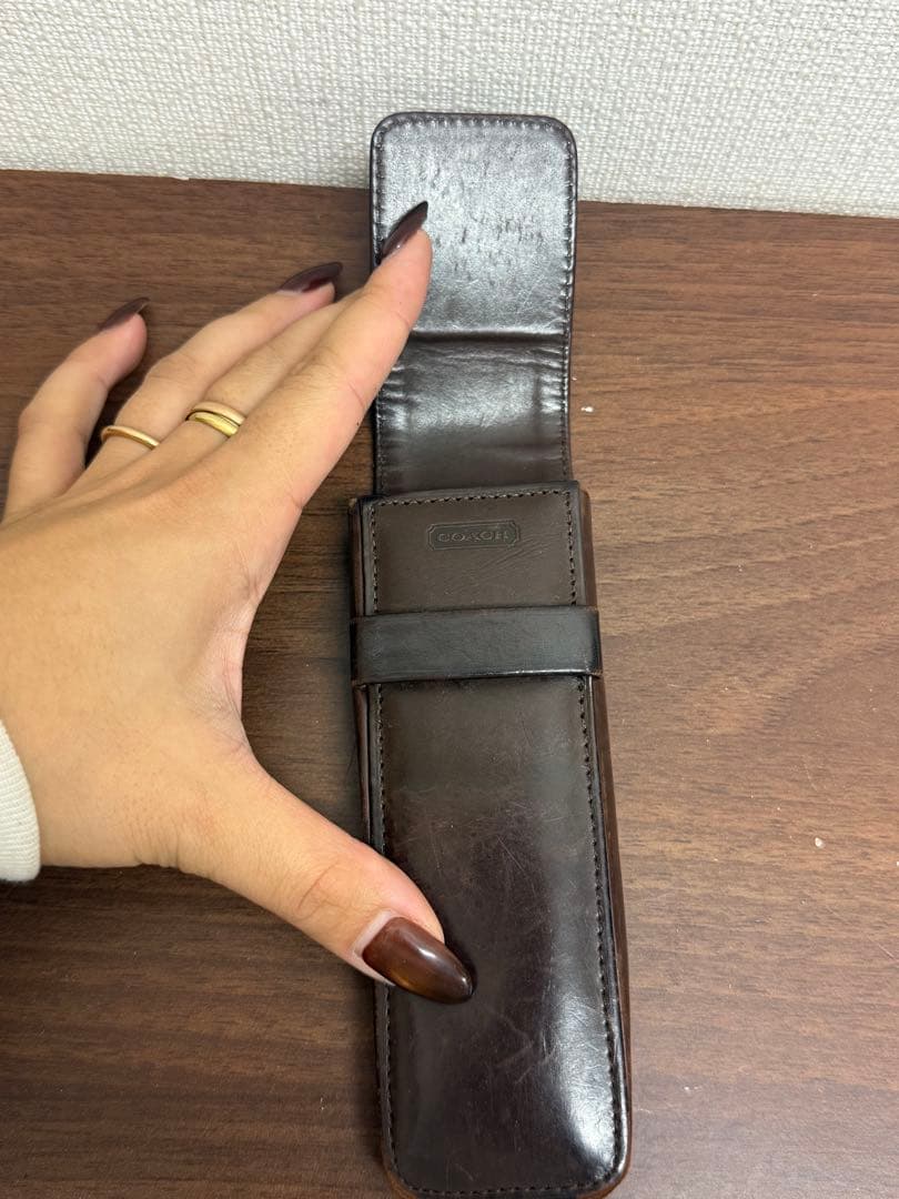 【送料込み】coach コーチ　レザーペンケース　電子タバコケース　筆箱