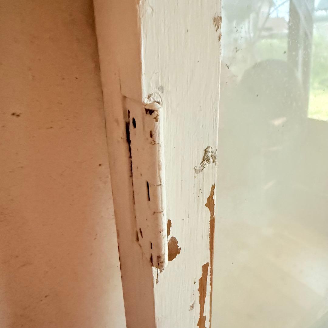 窓枠 木枠 建具 ガラス戸 すりガラス 古道具 DIY シャビー