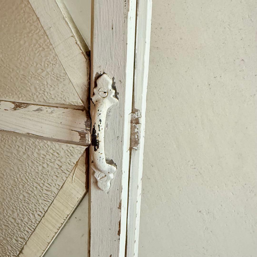 窓枠 木枠 建具 ガラス戸 すりガラス 古道具 DIY シャビー