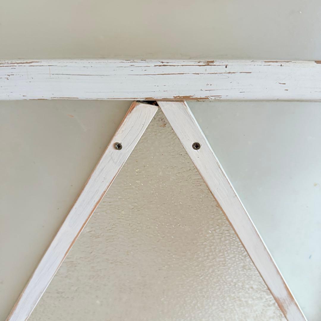 窓枠 木枠 建具 ガラス戸 すりガラス 古道具 DIY シャビー