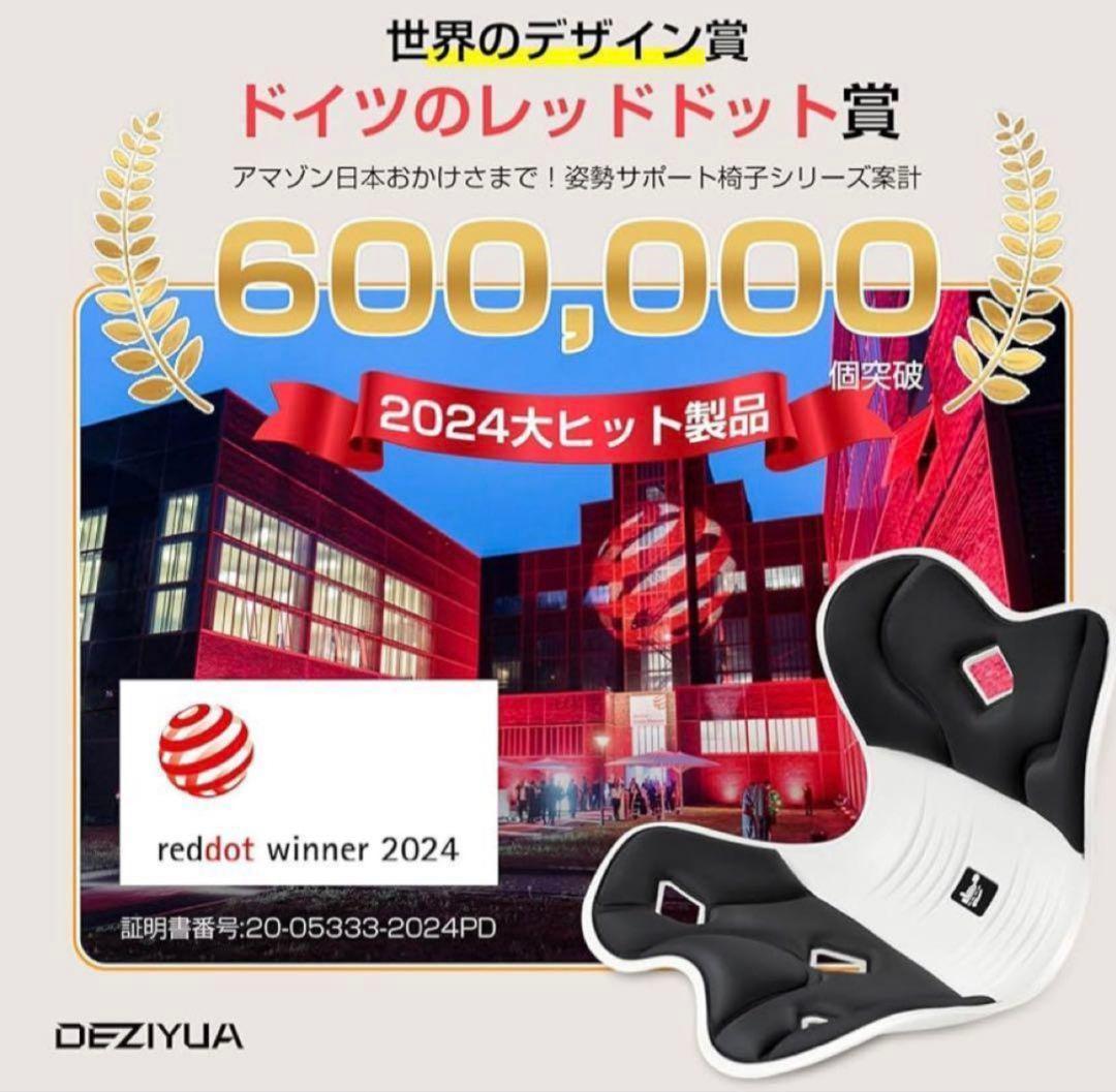 2個セット 姿勢矯正 椅子【DEZIYUA 腰痛 椅子】骨盤サポートチェア