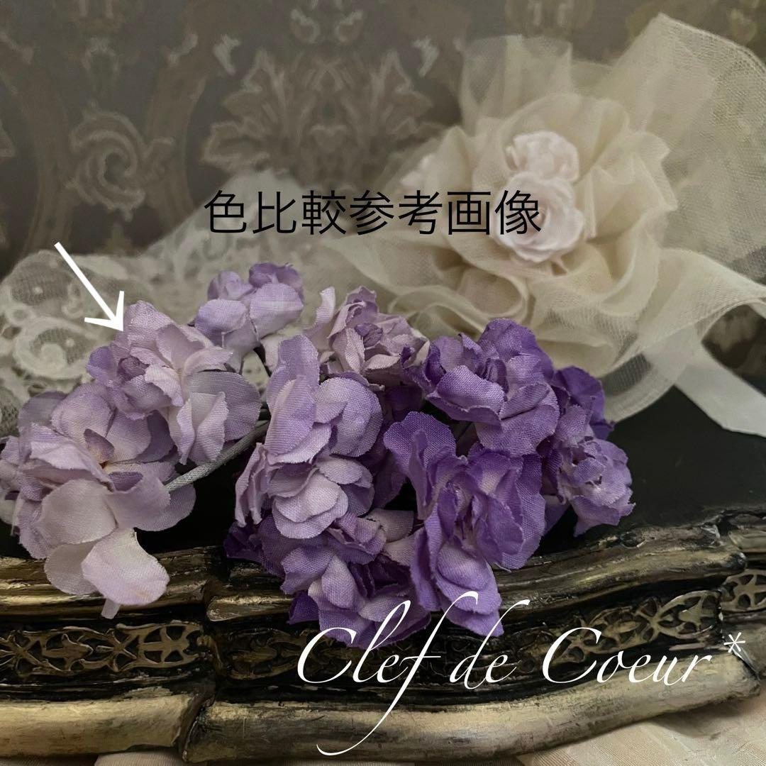 0325E フランスアンティーク 布花 すみれ ビスクドールのお持たせにも♡