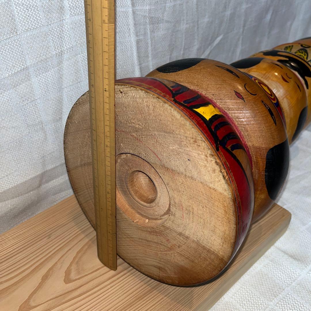 ⭕️木地山重ね観音こけし　小椋久太郎　昭和62年自作　超レア　65cm 伝統こけし