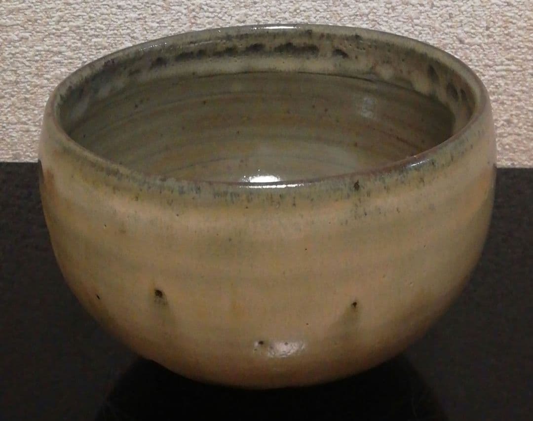 伊藤赤水作　佐渡　無名異焼　茶碗　共箱　茶道具