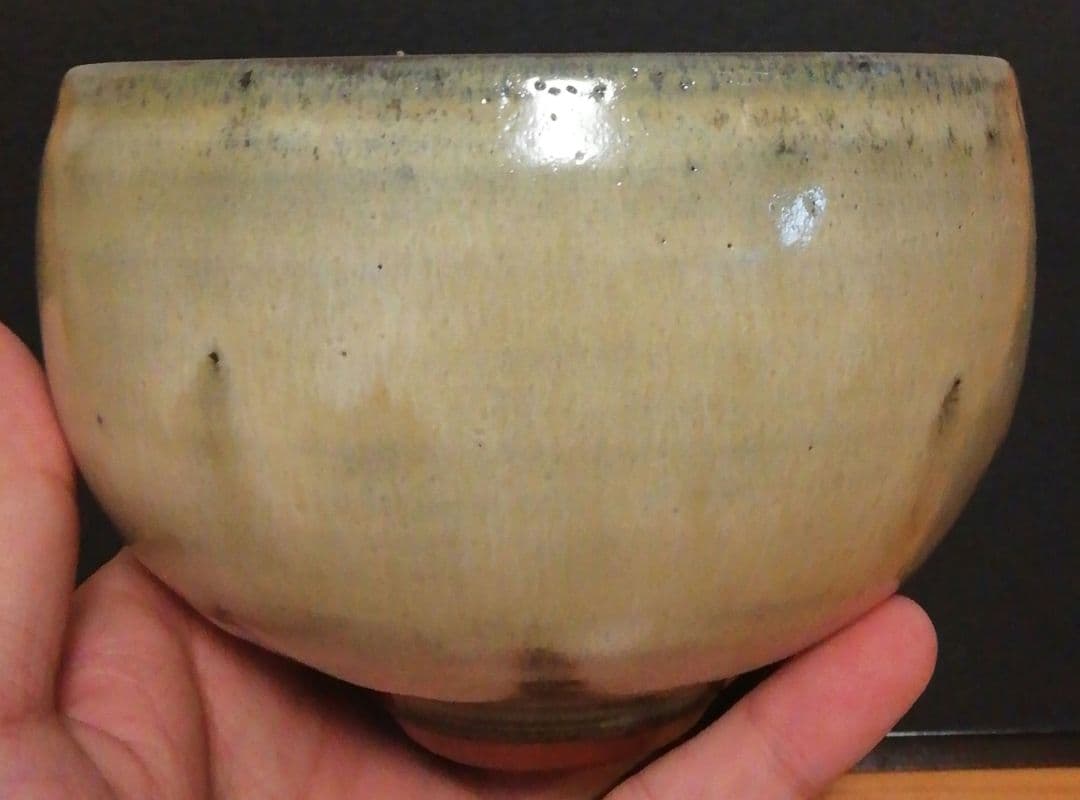 伊藤赤水作　佐渡　無名異焼　茶碗　共箱　茶道具