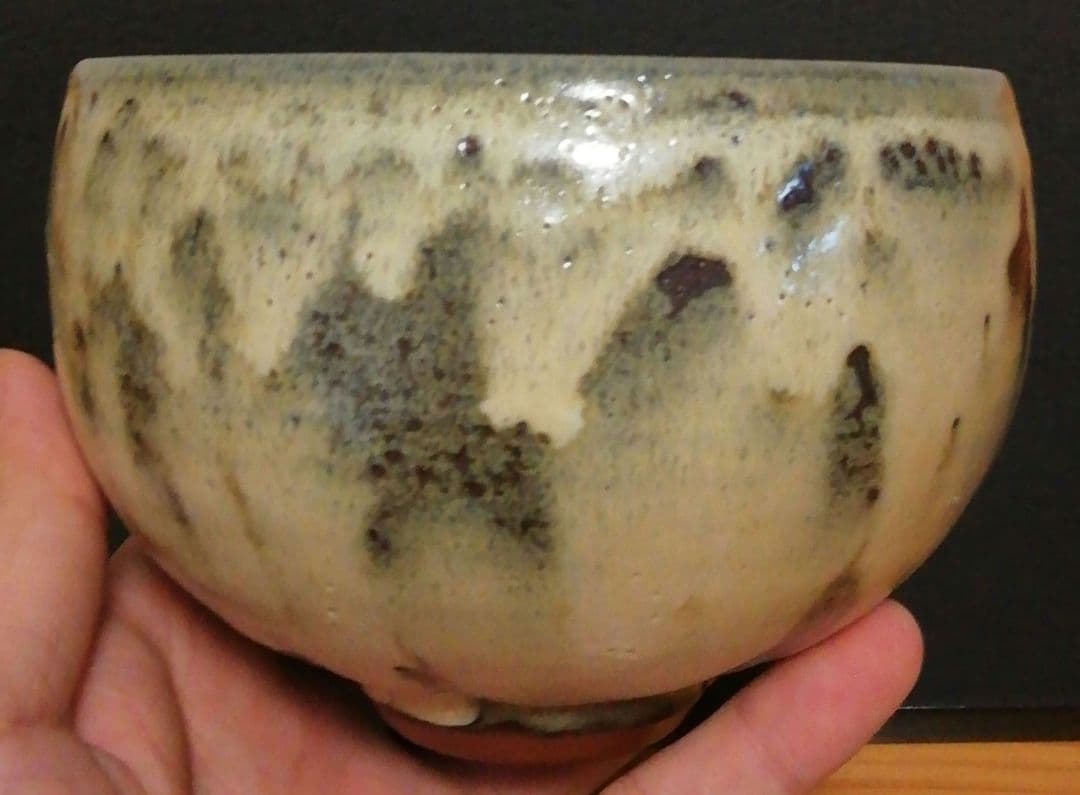 伊藤赤水作　佐渡　無名異焼　茶碗　共箱　茶道具