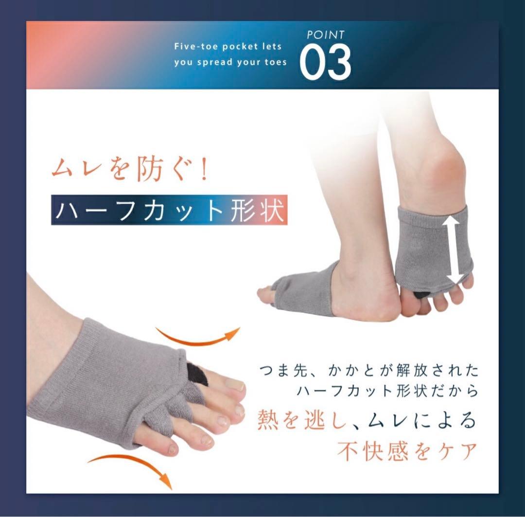 ５本磁気サポーターソックス　 　　　　　　　　＊新品 ２足組