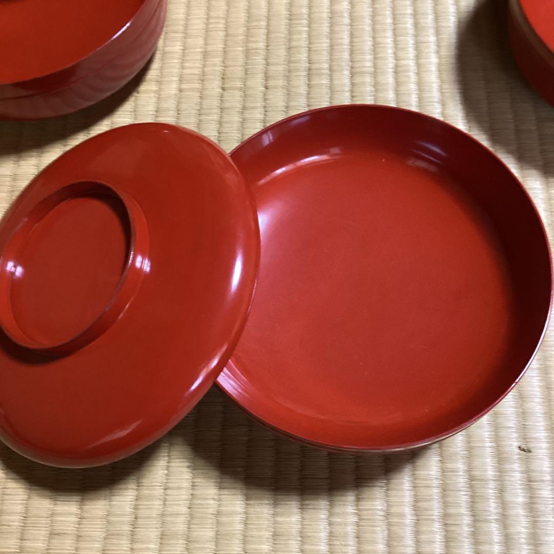 k2f28 漆器　手塗　大平　年代物　10客セット　木箱入り