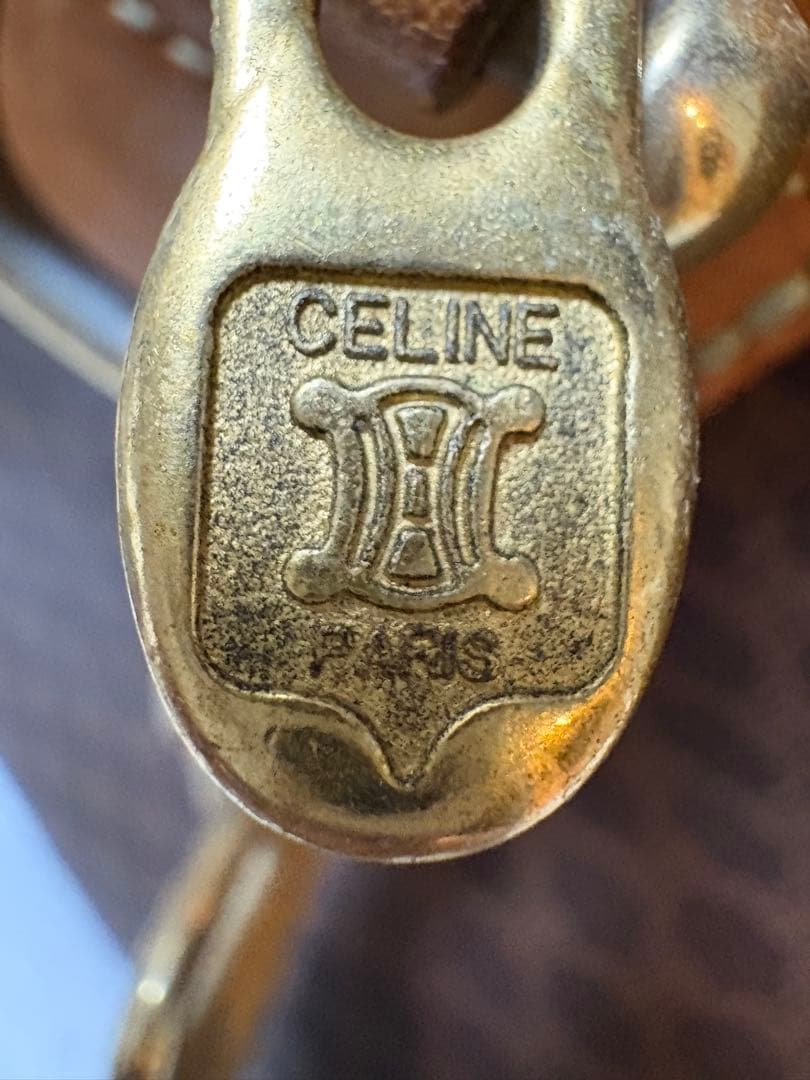 CELINE セリーヌ　マカダム　ボストンバッグ　ショルダー付き　旅行バッグ