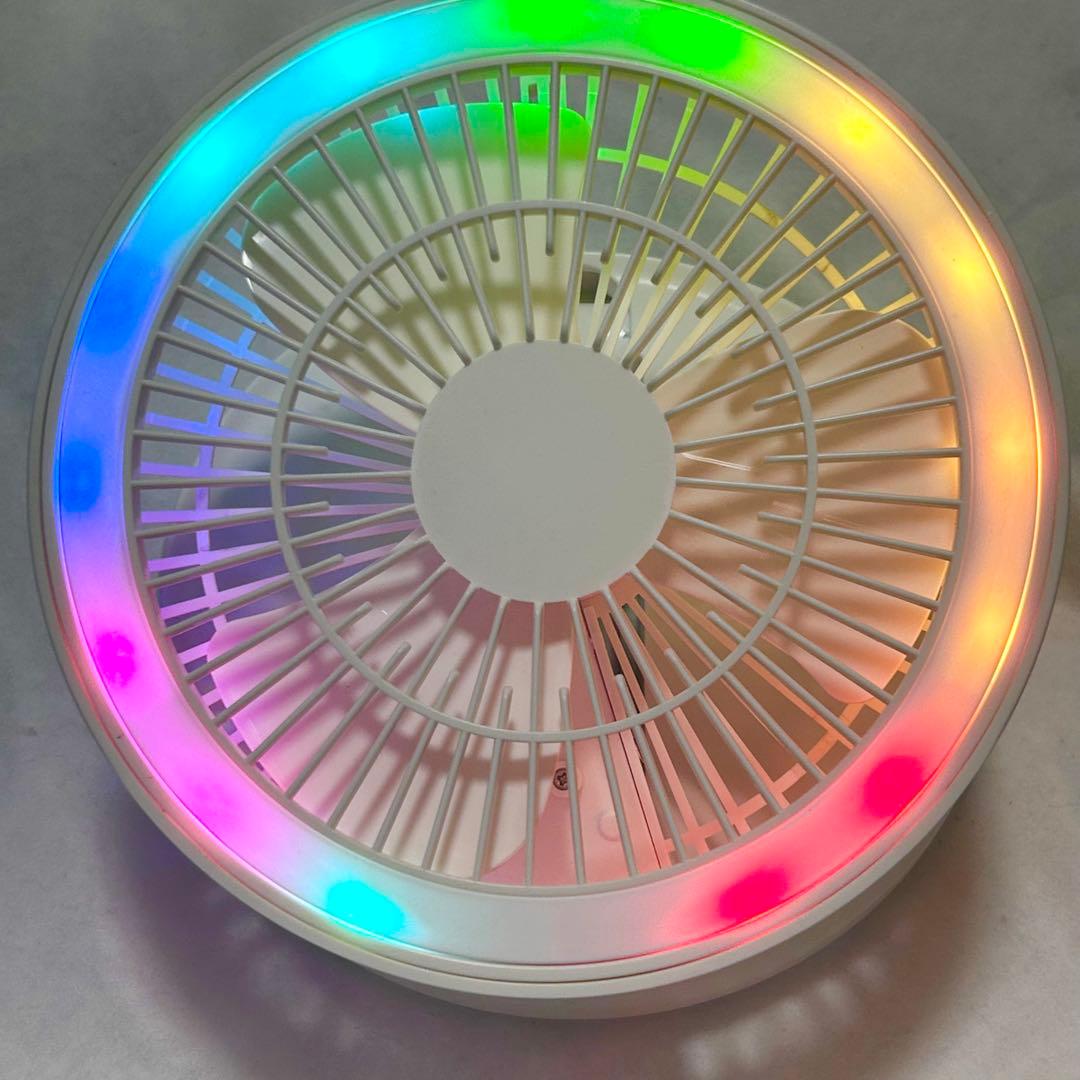扇風機❤️サーキュレーター リモコン付き ライト付き 折り畳み式 省エネ タイプC