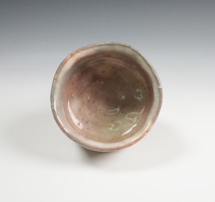 玉村登陽 作 萩焼ぐいのみ 盃 共箱 酒器