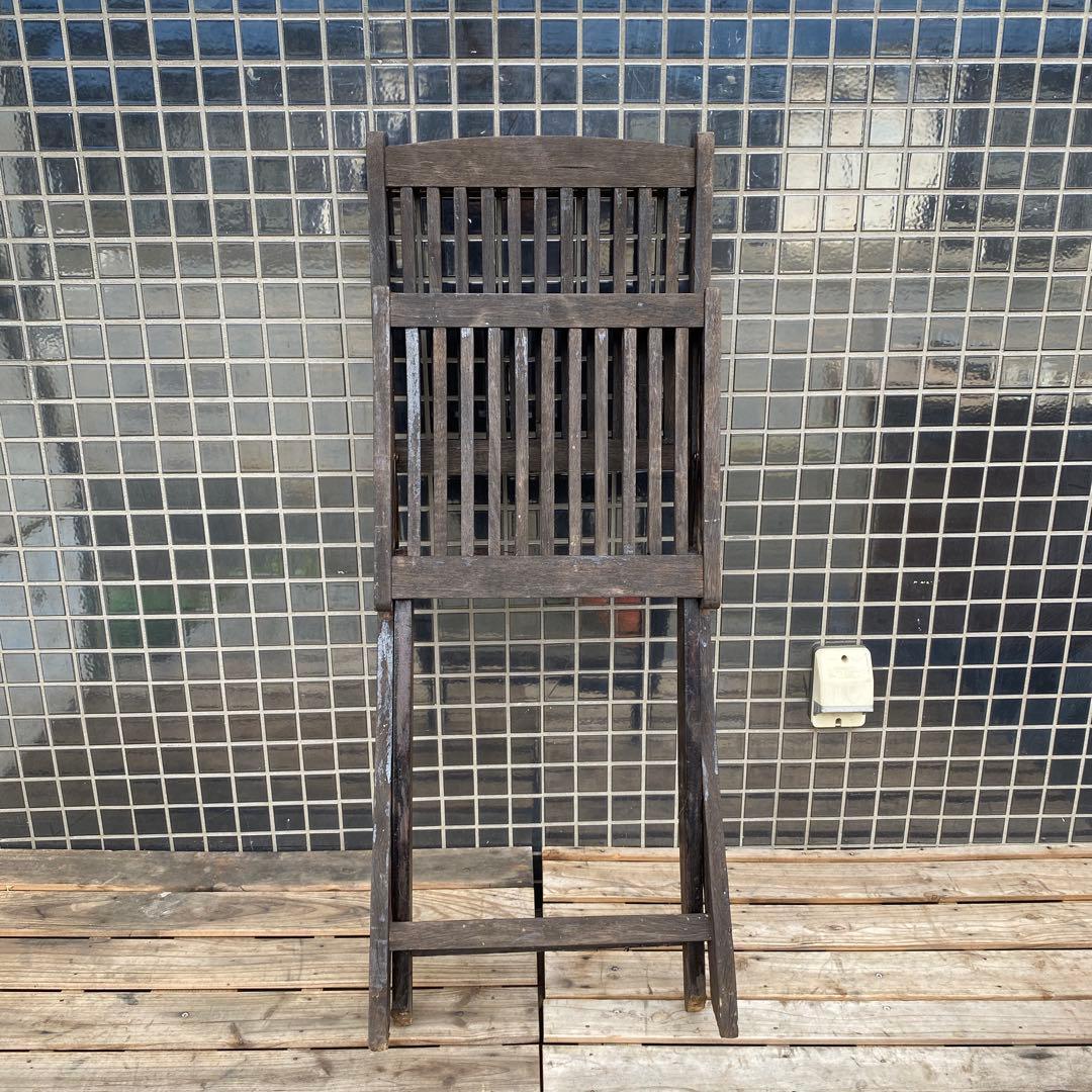 A ヴィンテージ フォールディング ガーデンチェア 折りたたみ 家具 椅子