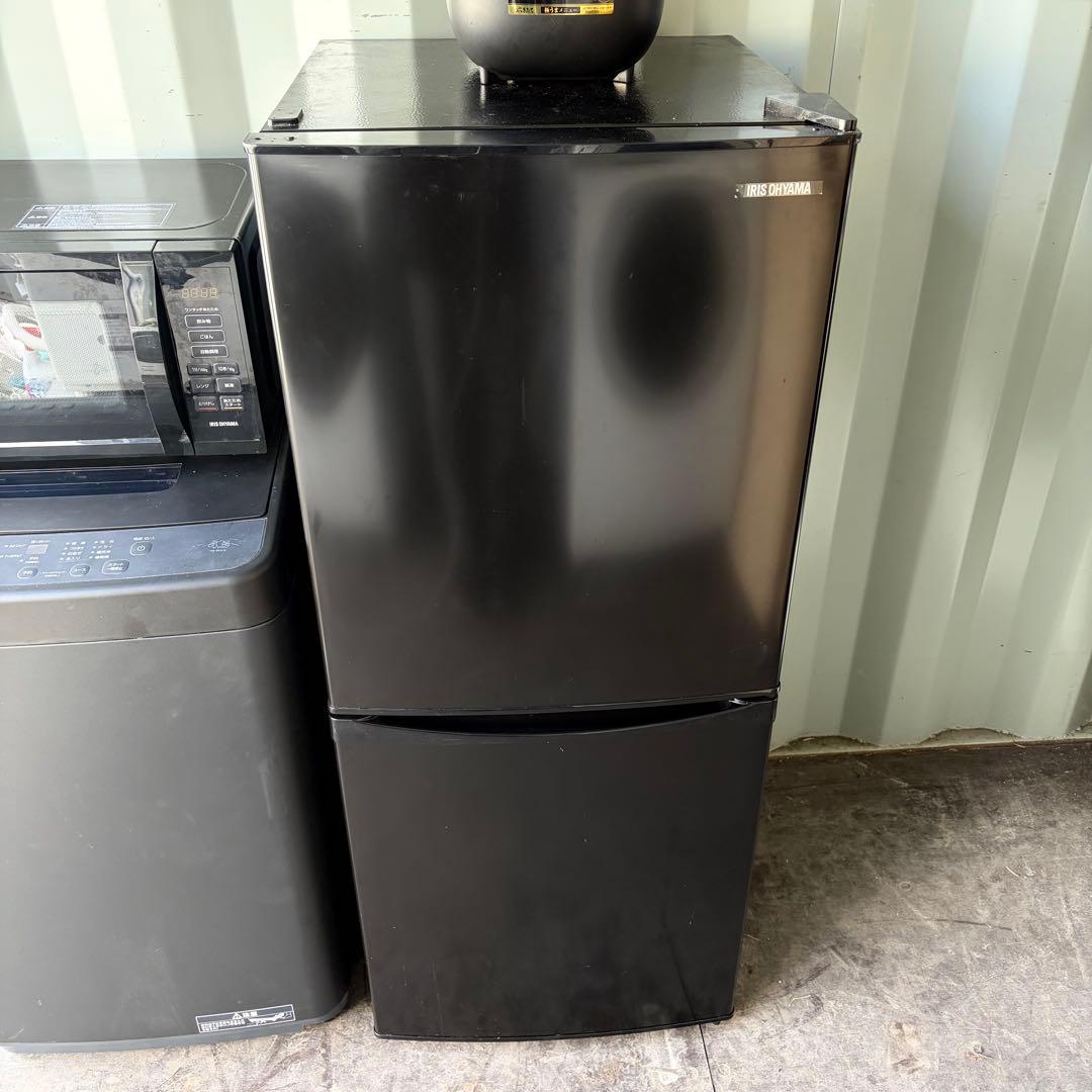 運搬取付無料！ブラック純正IRIS冷蔵庫洗濯機・レンジ掃除機＋炊飯器5点セット！
