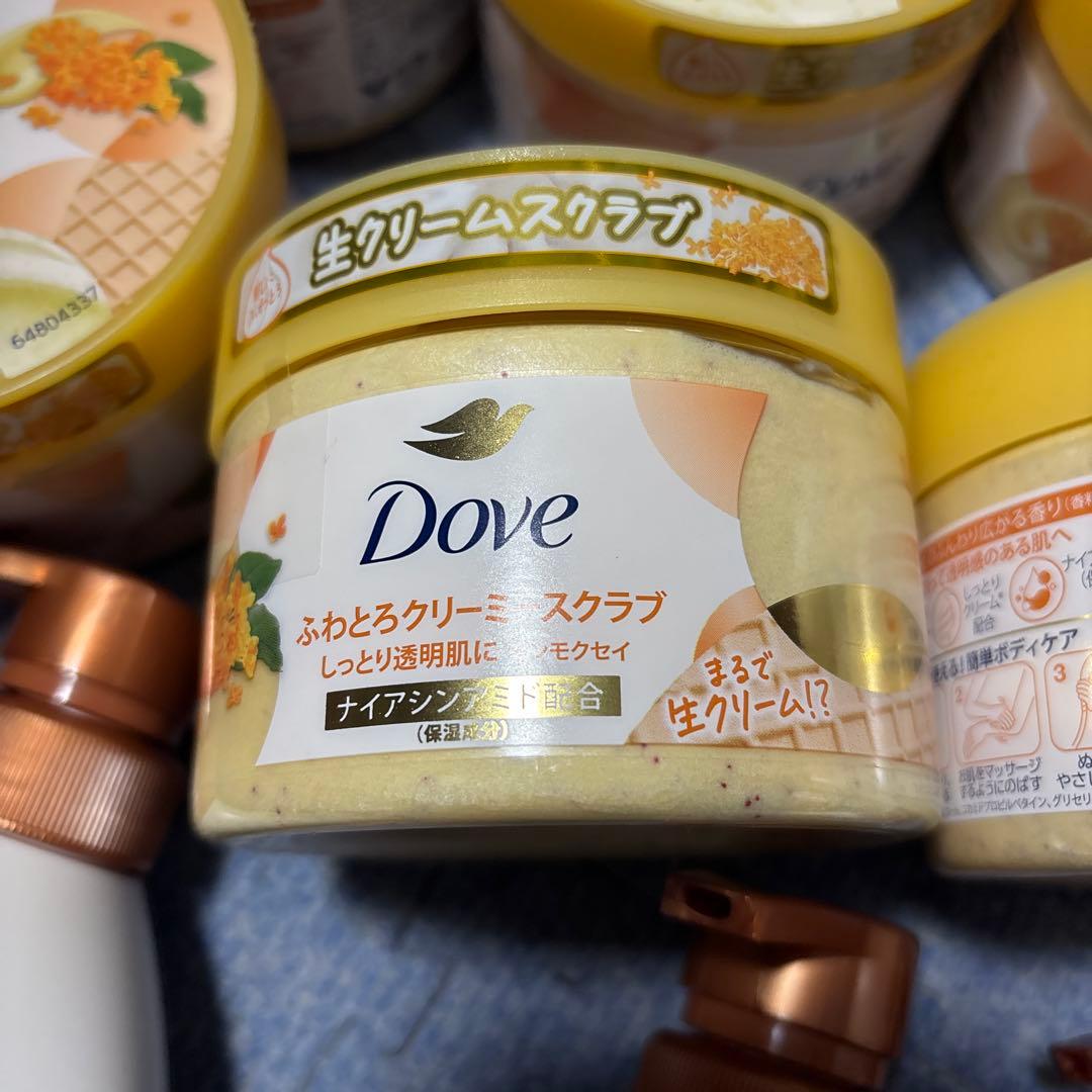ダヴ ふわとろクリーミースクラブ&ボディソープ キンモクセイ 6個セット