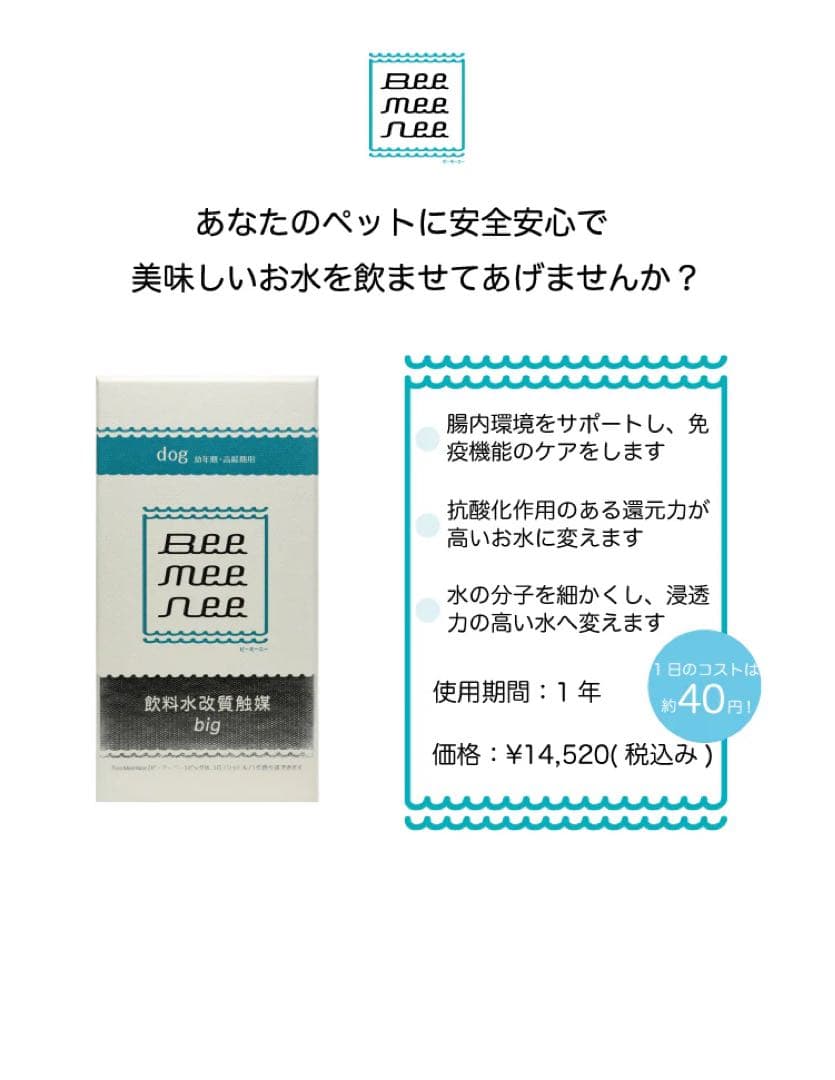 Bee mee nee ビーミーニー　飲料水改質触媒big