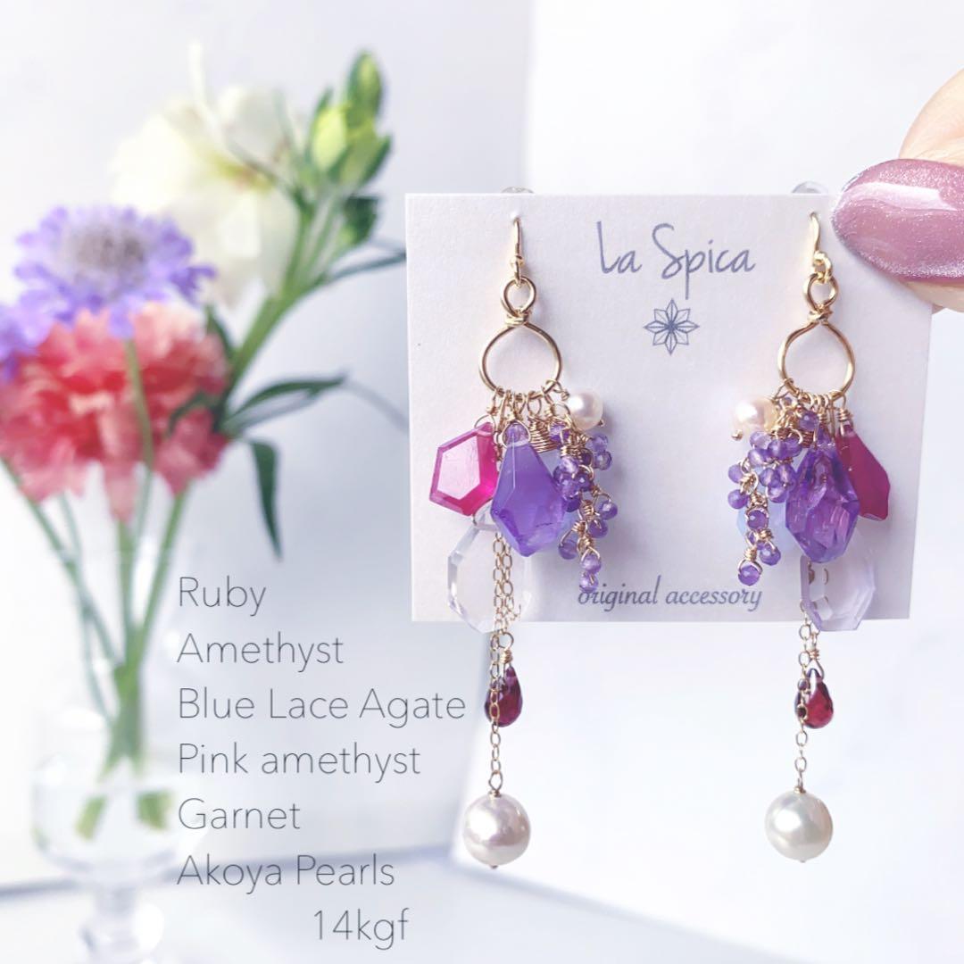 ✨期間限定✨コメントで30%off‼︎ ルビー ピアス／イヤリング