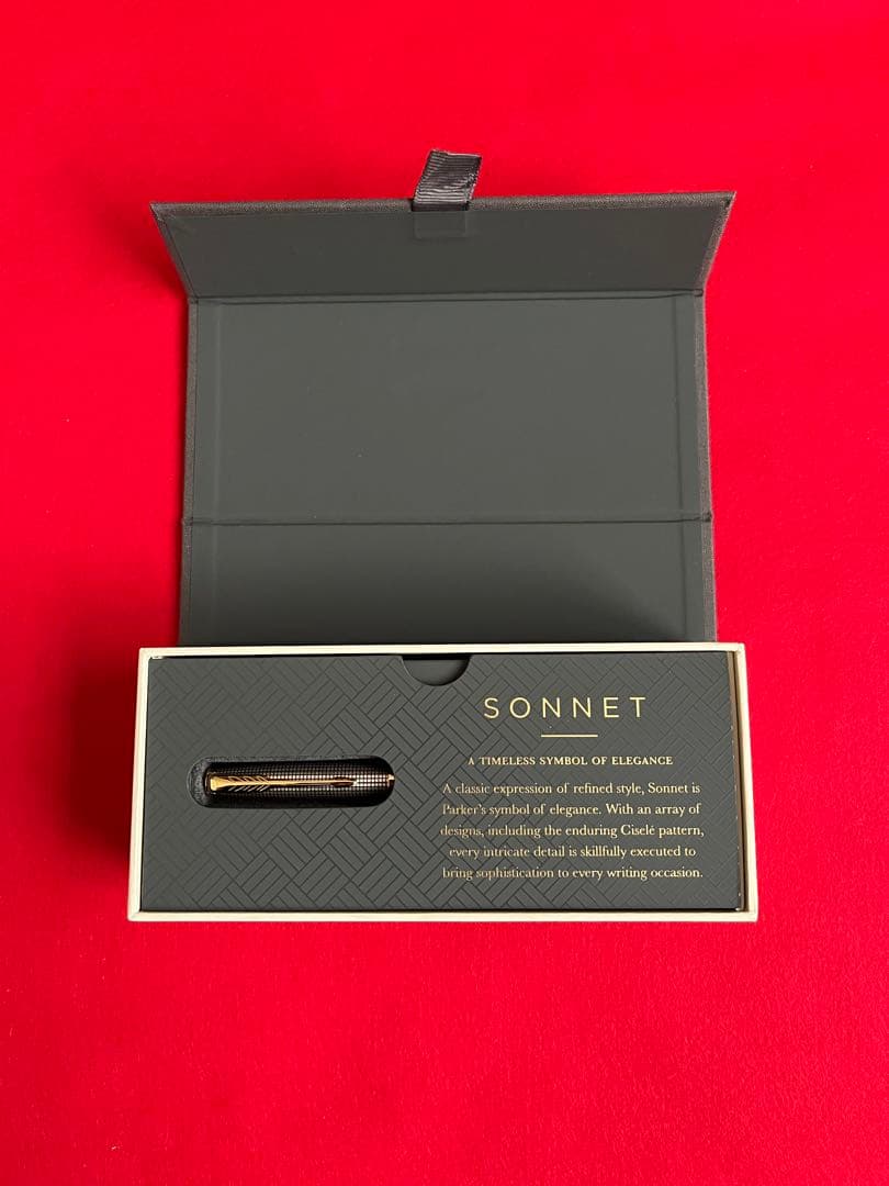 パーカーボールペン ソネットプレミアム ブラックシズレGP❗️極美品‼️廃盤❗️