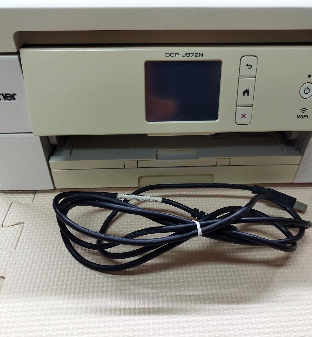 DCP-J972N ブラザー ホワイト　純正カートリッジに互換インク満タン付き