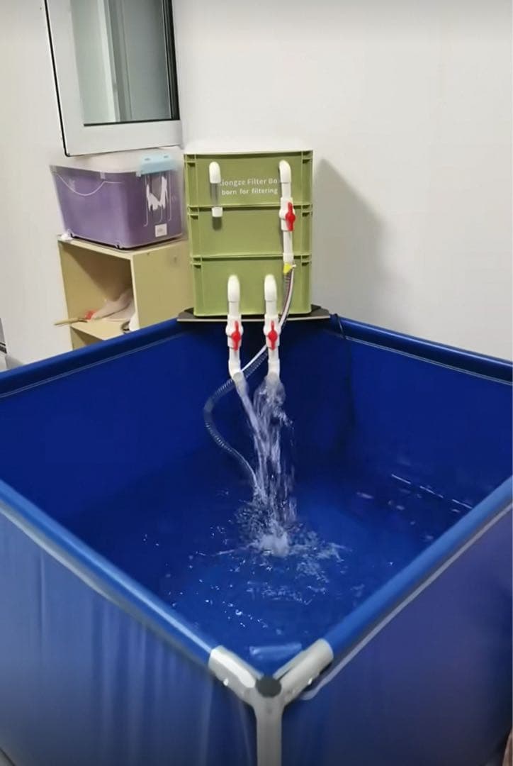25W水中ポンプ付き水槽用万能ろ過フィルター 外部式飼育濾過装置器オーバーフロー
