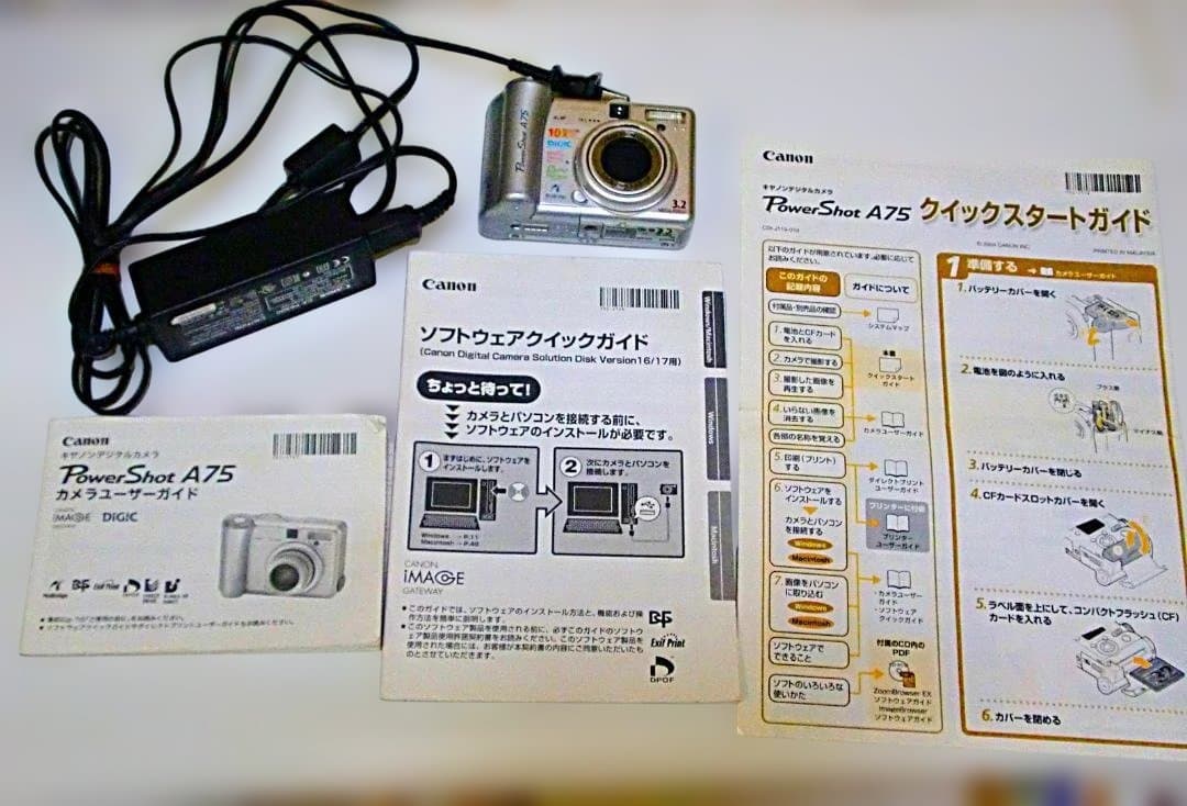 取説付属品有　希少CanonPowerShotA75キャノンデジカメ美品ジャンク