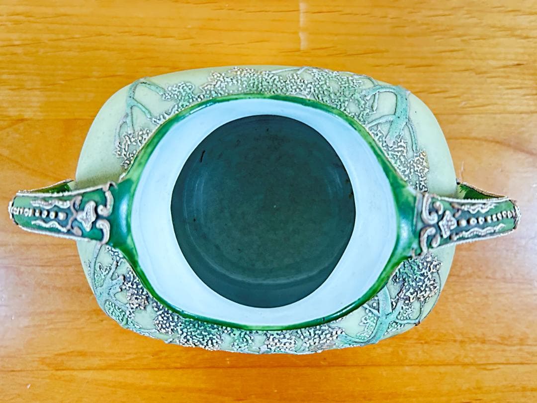 幻の逸品 オールド ノリタケ ホワイトウッドランド 花瓶 盛上 Noritake