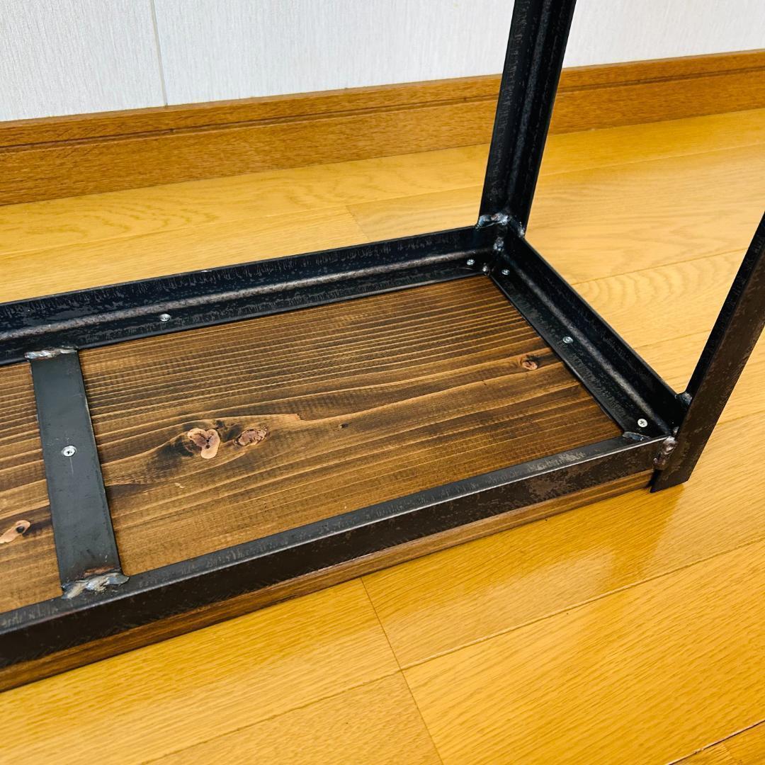 ミニベンチ　ハンドメイド　シェルフ　植物棚　ラック　　アガペ