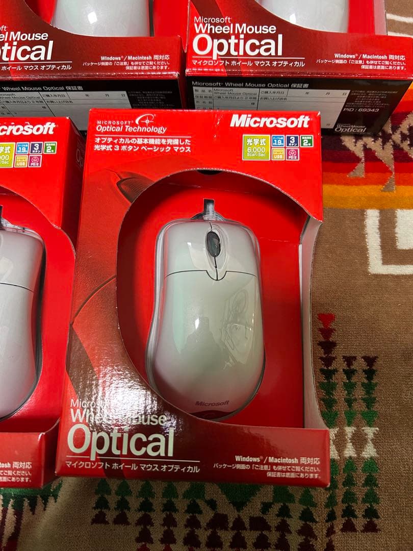 microsoft マイクロソフト　ホイールマウス　未使用　5個　有線マウス