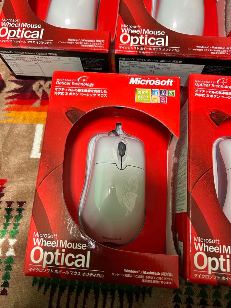 microsoft マイクロソフト　ホイールマウス　未使用　5個　有線マウス