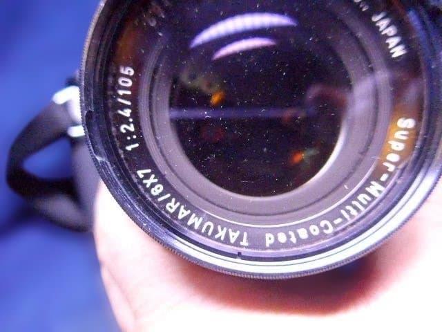 美品！PENTAX 67の105mレンズ付き、専用ケース、取説付きの完璧なセット