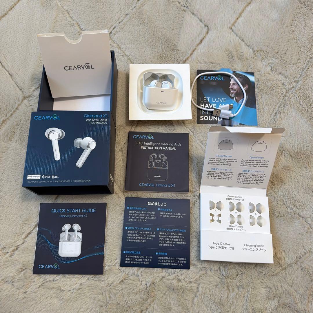 Diamond X1 イヤホン Cearvol 集音器Bluetooth5.3