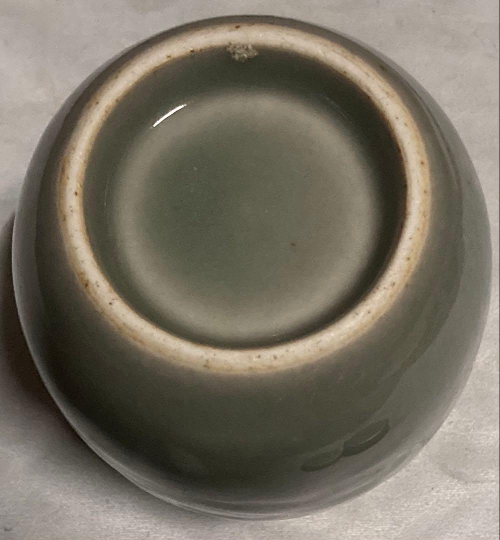 青磁 茶筒 茶葉入れ 錫蓋？ 茶入 詳細不明